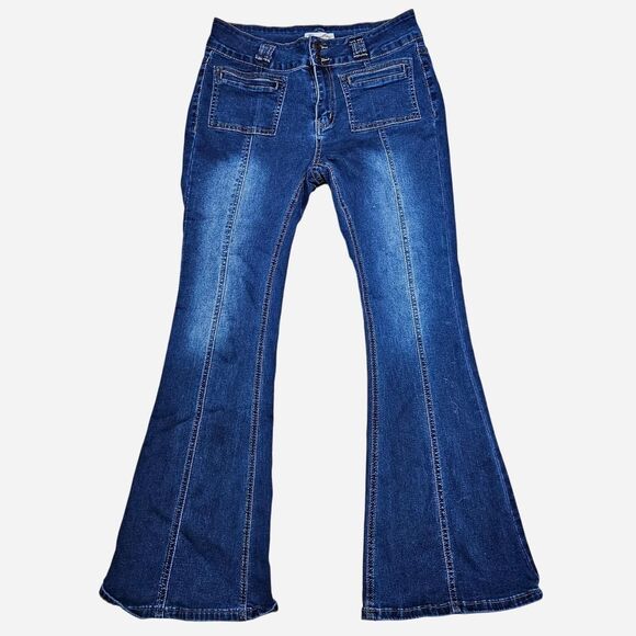 y2k boho mcbling flared jeans - Picture 1 of 4